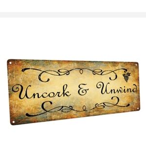 Metal sign decor
